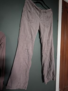Athleta Women's Wide Leg Flare Pants in Mauve Gray